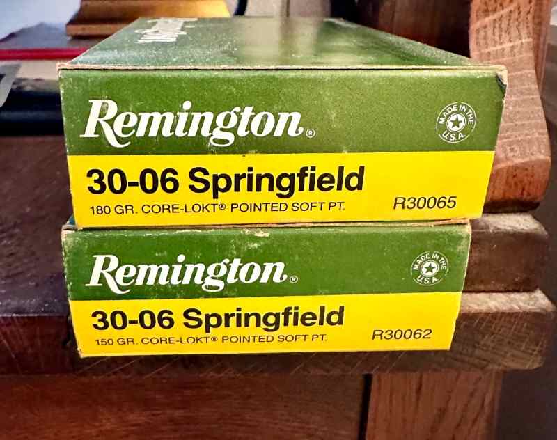 Remington 30-06 core lokt pointed soft pt 