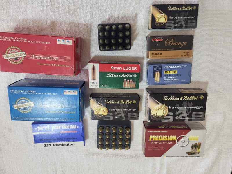 Various Ammo .357 .25 .38 Special M855 .223 etc