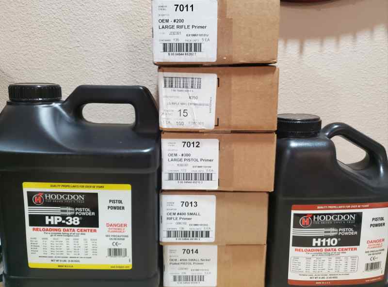 Reloading Components: Powder/Primers/Bullets
