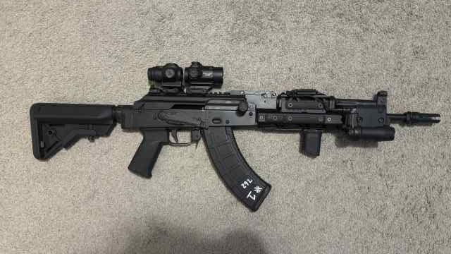 PSA 14.7 AK47 with primary arms cqb red dot combo